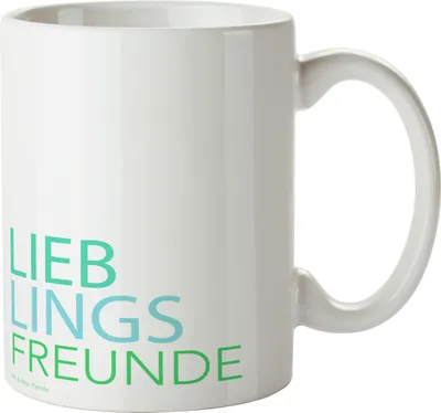 Produktbild von Mr. & Mrs. Panda Kaffeetasse Freunde - Weiß - Geschenk, Geschenkidee, Freund, Teetasse, Becher, best friends, Kumpel, bae, Tasse, Pott, Freundin, Spruch, Kaffeebecher