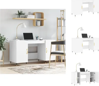 Produktbild von vidaXL Schreibtisch Weiß 140x50x75 cm Holzwerkstoff -  Schreibtische