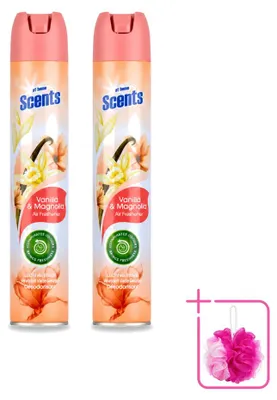 Obrázok produktu pre 2 ks osviežovača vzduchu do domácnosti s vôňou vanilky a magnólie, objem 400 ml - balenie