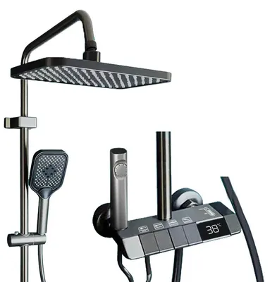 Produktbild von Digitales Duschsystem - Pianostil - Regendusche - Digitalanzeige - Messing - Warm-/Kaltwasser - Typ B