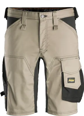 Produktbild von Snickers AllroundWork Stretch Arbeitsshorts Khaki-Schwarz-50