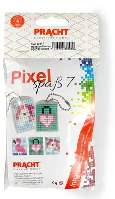 Produktbild von PRACHT Pixel Spaß Nr. 7 klein 2 Medaillons mit Kette