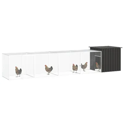 Immagine prodotto di Gabbia per Polli Antracite 500x91x100 cm Acciaio Zincato