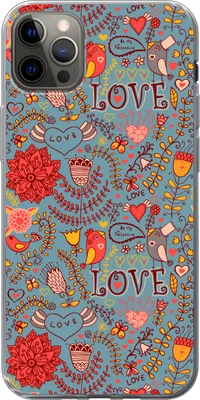 Produktbild von MuchoWow® Handyhülle Schutzhülle Hülle für Telefoonhoesje iPhone 13 Pro Max Mädchen - Vogel - Liebe - Muster - Mädchen - Kinder - Kinder Silikon Softcase Handy Hülle - Mobiltelefon