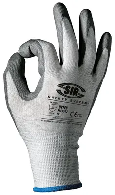 Obrázok produktu pre Rukavice Sir Safety DYTEX proti porezaniu z materiálu Dytex sPolyuretánpovlakom, 12 párov, veľkosť S, BIELE