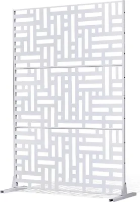Obrázek produktu pro Paraván pro rozdělení místnosti bílý - Volně stojící zástěna pro soukromí - Přepážka 120x50,8x193cm - Ideální pro obývací pokoj, kancelář a ložnici