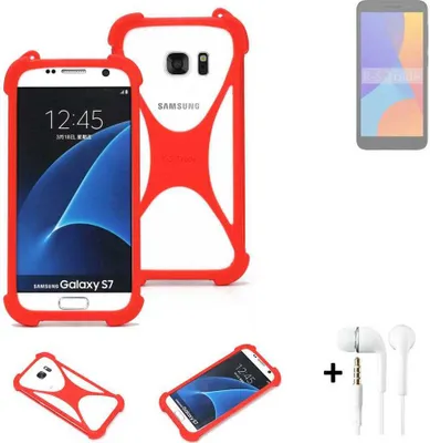 Produktbild von Handy-hülle + Kopfhörer kompatibel mit Alcatel 1 (2021) Schutz-hülle Bumper Silikon Schutz Hülle Cover Case Silikoncase Silikonbumper TPU Softcase