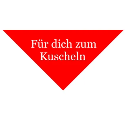 Produktbild von Dreiecks Tuch ' Für dich zum Kuscheln' Deko Schal rot 110 x 80 x 80 cm waschbar