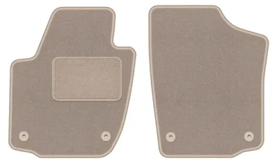 Imagen del producto de Alfombrillas delanteras de moqueta para Skoda Rapid 2013-2019 (liftback/sedán/Spaceback) – 2 piezas, beige, a medida – Wielganizator LUX