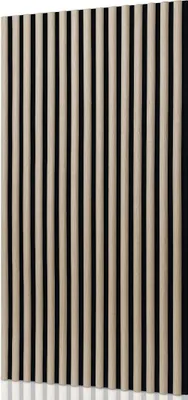 Produktbild von Faziango Akustikpaneel  1x Paneel, Halbkreisholz aus MDF, auf- und nebeneinader platzierbar I Schallschutzpaneel Akustikplatten Wandpaneel 120*60*2.1cm Weißeiche Schwarznuss