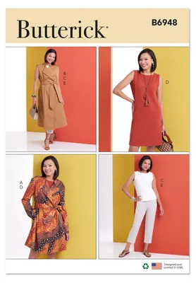 Imagen del producto de Patrón de costura para chaqueta de mujer, Butterick B6948K5, tallas 36-44