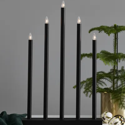 Produktbild von Star Trading 644-66, Leichte Dekorationsfigur, Schwarz, IP20, Schwarz, 5 Glühbirne(n), E10