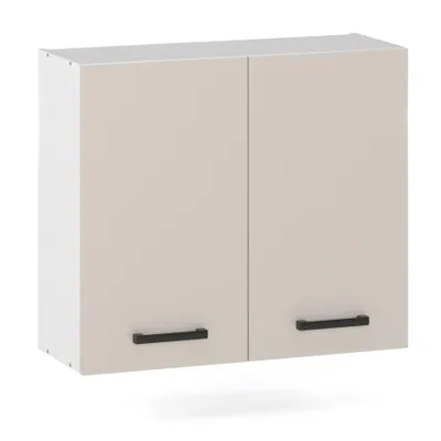 Produktbild von ULWEHOME | Hängeschrank 80 cm Beige, Küchenoberschrank Kaschmir mit 2 Türen, Wandschrank Küche, Küchenschrank wandhängend