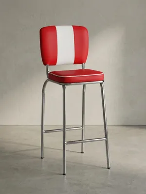 Barhocker Kunstleder weiß 40x38x110 cm mit Polsterung für Offene Luxusküche mit Bar-Insel Design Möbel modern hochwertig stilvoll robust langlebig Wohnen Einrichtung Interior Zuhause_#sku_BARWL1.718#