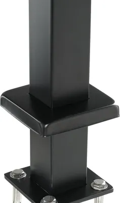 Zdjęcie produktu dla Słupek balustrady kablowej 36 x 2 x 2 cale Słupek balustrady stalowej bez otworów 1 sztuka Czarny