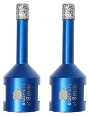 Productafbeelding van Diamantboor tegelboor - 8 mm - M14 schroefdraad - Set van 2 - 60 mm lengte