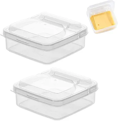 Imagen del producto de Recipientes para queso, 2 unidades, multifuncionales, aptos para queso y verduras