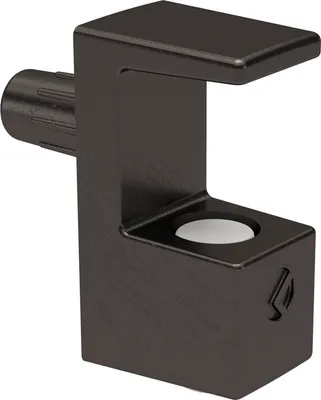 Produktbild von ITALIANA FERRAMENTA Glasbodenträger GRACE zum Stecken Glas 6-8 mm, vern. schwarz