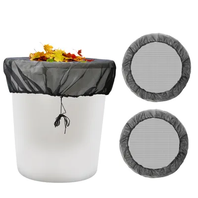 Image de TolleTour Filet pour tonneau de pluie 6x Couverture pour tonneau de pluie rond - Filet pour tonneau de pluie avec cordon de serrage 95 cm Filet pour tonneau de pluie