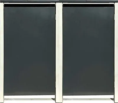 Produktbild von 2 Tailor Mülltonnenboxen Basic für 120 Liter Tonne /o.Stanzung /Anthrazit / Grau