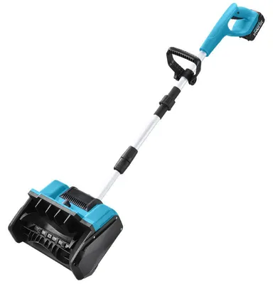 Immagine prodotto di ZELURXX, spazzaneve elettrico a batteria, 6,5 HP, portatile, smontabile, peso circa 6 kg, corpo in alluminio, ideale per vialetti, cortili e ingressi