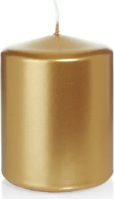 Produktbild von Stumpenkerzen Gold 100 x Ø 80 mm, 6 Stück