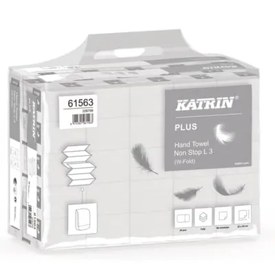 Produktbild von Falthandtuch 3-lagig 2250ST hochweiß KATRIN 61563 Interfold