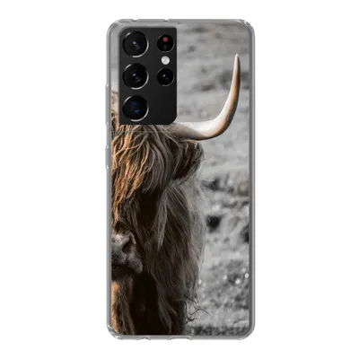 Produktbild von MuchoWow® Handyhülle Schutzhülle Hülle für Samsung Galaxy S21 Ultra Schottische Highlander - Kühe - Natur Silikon Softcase Handy Hülle - Mobiltelefon