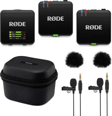 Image de Rode Wireless GO Gen 3 avec étui de chargement + 2x Lavalier GO et 2x WS05