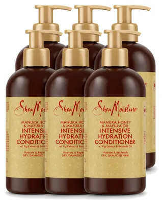 Image de 6 x Après-shampoing hydratant intensif SheaMoisture - Manuka et miel, huile de mafura - 384 ml - Pack avantage - 6 pièces