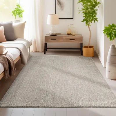 Produktbild von Homebyhome Teppich Wohnzimmer Uni Meliert Cut-Loop Design Kurzflor Modern Teppich Einfarbig Robust Pflegeleicht, Grösse: 280x370 cm