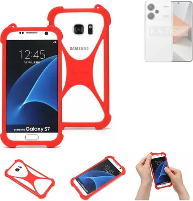 Produktbild von K-S-Trade Handy-Hülle kompatibel mit Xiaomi Redmi Note 13 Pro+ Schutz-Hülle Bumper Silikon Schutz Hülle Cover Case Silikoncase Silikonbumper TPU