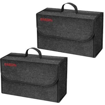 Obrázok produktu pre Organizér do batožinového priestoru, filcová podložka s klopkou, 40x15x25 cm, sada 2 kusov
