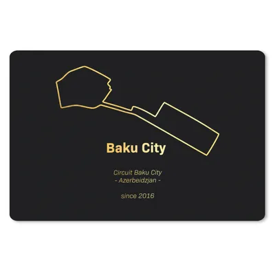 Produktbild von MuchoWow® Mauspad Mousepad Baku - Formel 1 - Rennstrecke 27x18 cm - Mousepads - Maus Mat - Pad - Mausunterlage - Büroartikel - Desk Matten