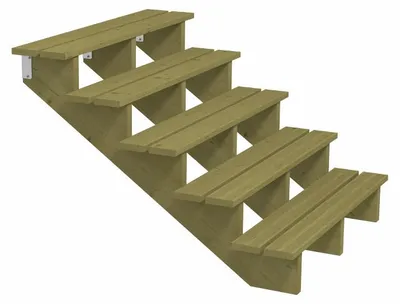 Produktbild von Plus Außentreppe Kiefer 5 Stufen 120 cm breit