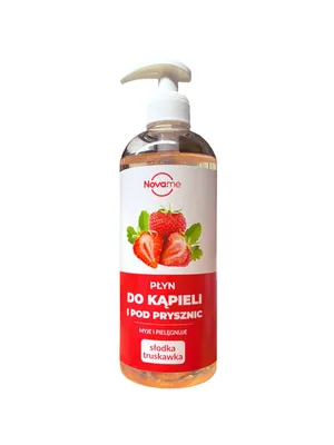 Zdjęcie produktu dla Novame, Płyn do kąpieli i pod prysznic, Słodka Truskawka, 500 ml