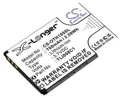 Zdjęcie produktu dla TECHTEK Bateria kompatybilny z [Alcatel] OneTouch 1054 zastępuje TLi008C1