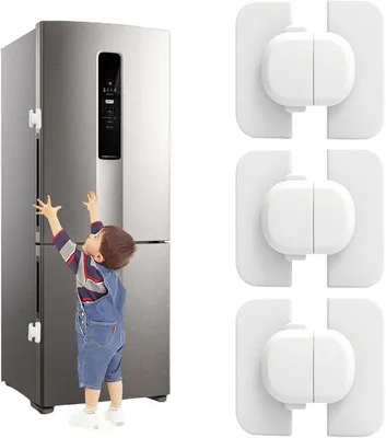 Produktbild von Famanu Kindersicherung für Kühlschrank und Schränke - Selbstklebend, Einfache Installation, Effektiver Schutz