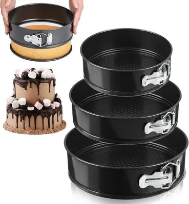 Produktbild von Famanu Springform-Set 3-teilig Ø 20, 22 und 24 cm mit abnehmbaren Böden und Antihaftbeschichtung