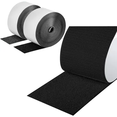Klettband 5 cm x 6 m, selbstklebend, extra stark, schwarz