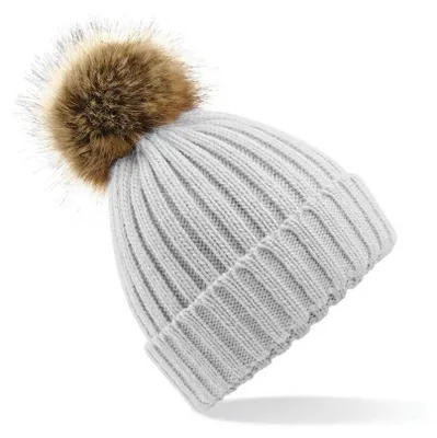 Image de Beechfield - Bonnet en maille grossière LT676 (taille unique) (gris clair)