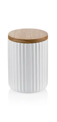 Produktbild von Kela Küchenbehälter, Keramik/Holz-Gummiholz, 0,75 l, Durchmesser 10 x 14 cm