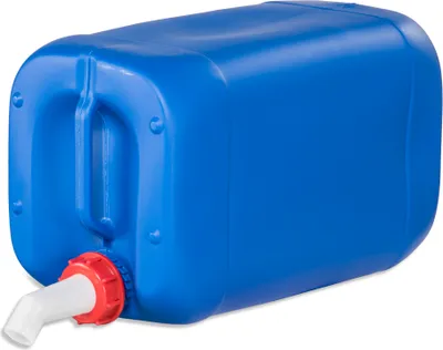 Produktbild von kanister-vertrieb® 25 Liter Kanister Camping Wasserkanister Farbe blau + Schnellausgießer inkl. Etikett (1x25knb + Big)