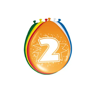 Produktbild von Folat BV Cijfer Ballonnen 2 jaar, 8st.