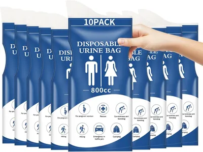Produktbild von Faltbare Urin Trichter 10 Stück, 800ml, Tragbares Toilettensystem für Frauen, für Camping