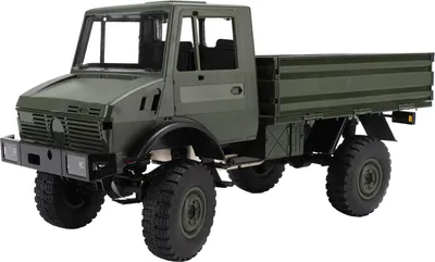 Produktbild von 1:12 Maßstabsgetreuer RC-Truck 2.4G Ferngesteuertes RC-Kletterauto 4-Rad-Antrieb Off Road RC-Auto mit Lampen-Set für Kinder Grün