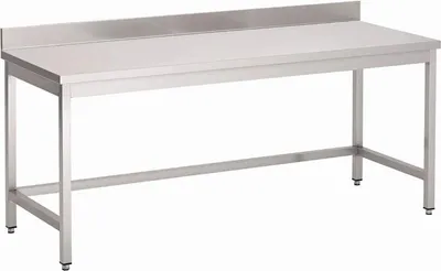 Produktbild von Gastro M Arbeitstisch mit Aufkantung aus Edelstahl 1600x700x850 mm