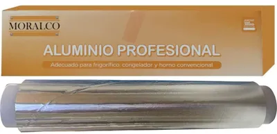 Imagen del producto de Elzusha - Papel de aluminio, 300 metros, apto para alimentos, con soporte de corte de plástico