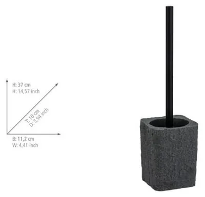 Produktbild von WENKO WC Garnitur Toiletten Bürsten Klo Halter Garnitur VILLATA Grau