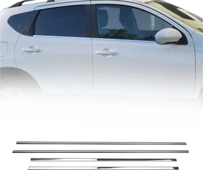 Produktbild von Fensterleisten Zierleisten für Nissan Qashqai J10 2006-2014 Edelstahl Chrom 4tlg